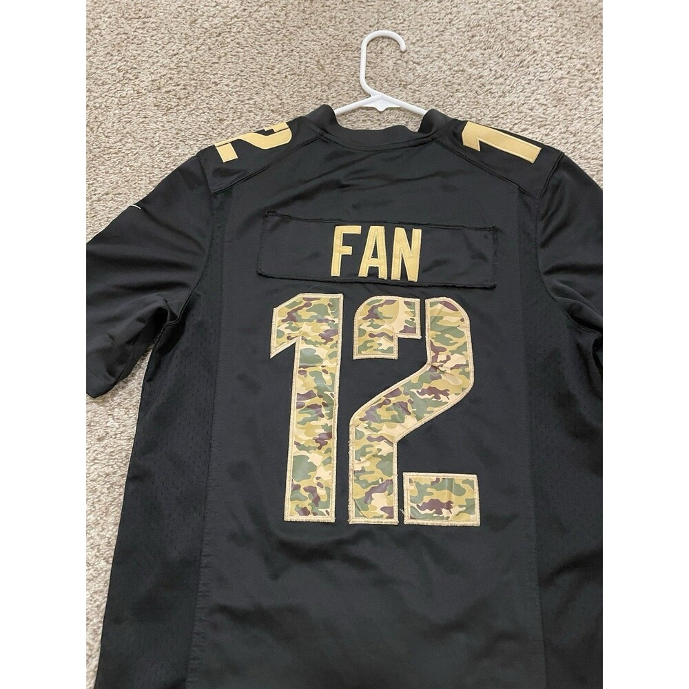 Nike On Field NFL Seattle Seahawks 12th Man Fan Jersey Men’s S Salute to Service - Picture 4 of 6